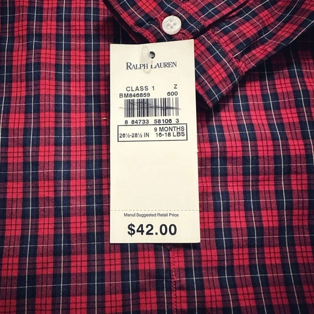Ralph Lauren | Kensington Red Plaid Romper (9 mos) ♥️